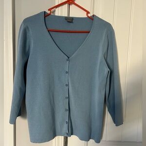 Ann Taylor light blue cardigan w 3/4 sleeves. Like new. Size XL